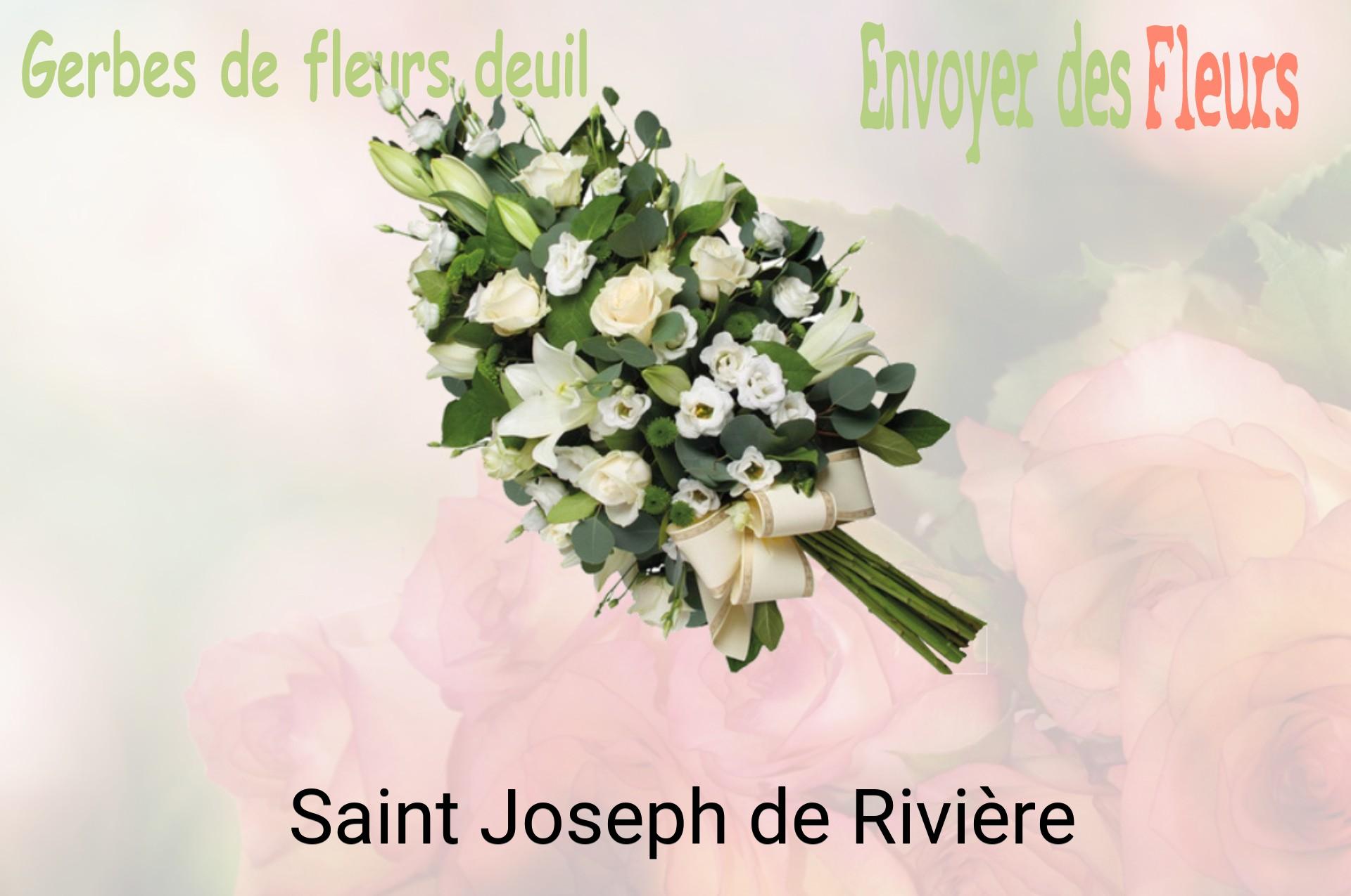 Gerbe de fleurs de deuil livrée à Saint-Joseph-de-Rivière